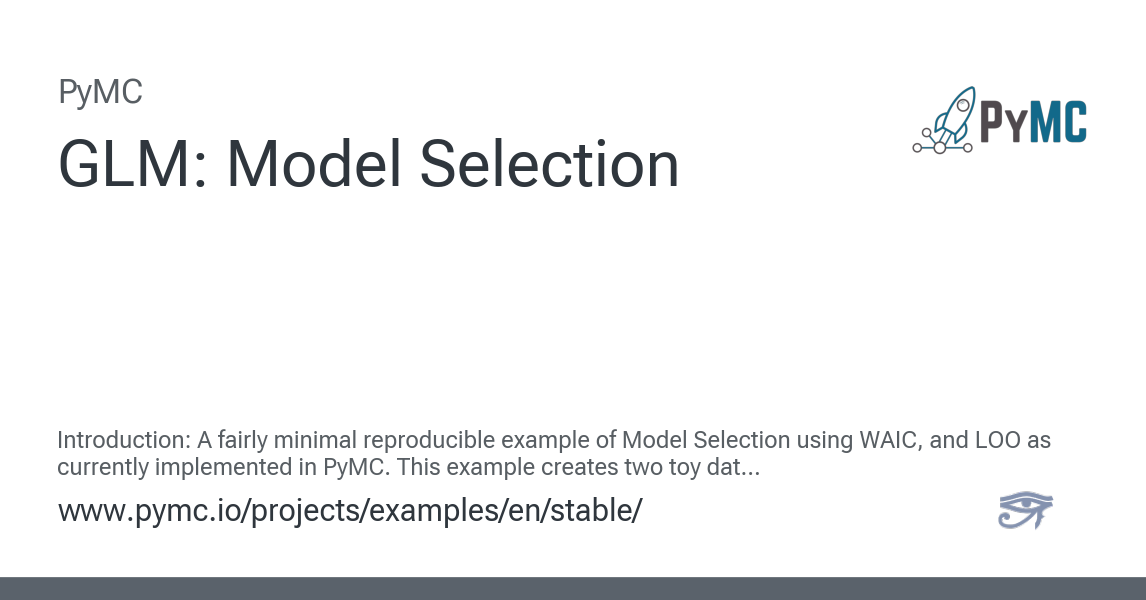 GLM: Model Selection — PyMC example gallery