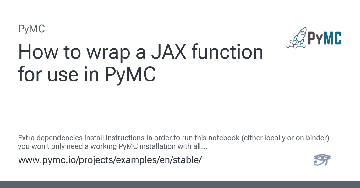 How to wrap a JAX function for use in PyMC — PyMC example gallery